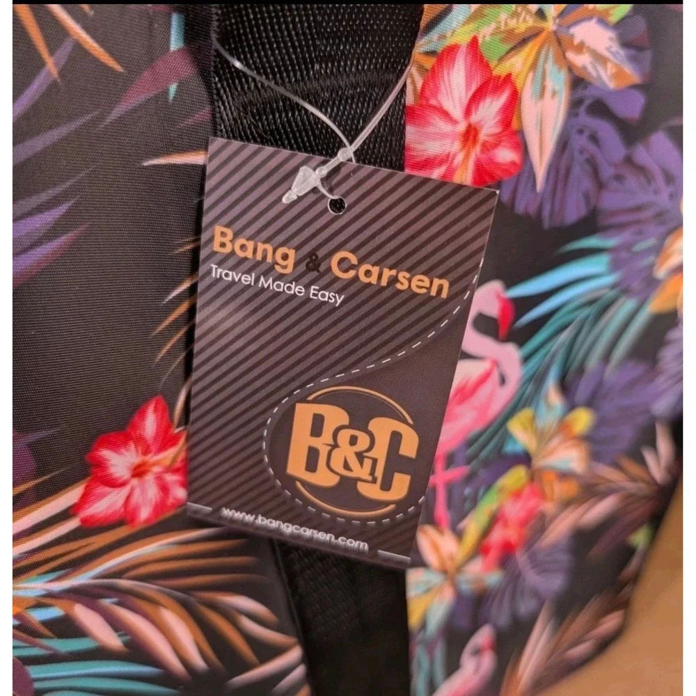 Bang & Carsen Tropical Tiger Lily Insulated Cooler Tote Bag Floral Turquoise NEW